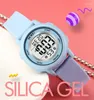 손목 시계 Skmei 다채로운 LED 어린이 디지털 방수 경보기 어린이 시계 Montre Enfant Boys Girls Sport Watch