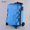 Suitcases 21 Inch Carry On Luggage Trolley Kids Sit Scooter Travel Suitcase Lazy Case
