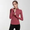 Chemises actives entraînement à manches longues chemise de Yoga femmes Zip Fitness hiver chaud débardeur de gymnastique vêtements de Sport manteaux de course femme vêtements de Sport