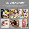 Disposable Cups Straws 100 Pcs Ice Cream Mousse Cake Paper Bowls Mini Snack Dessert Jelly Pudding