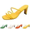 Pantoufles femmes sandales talons hauts chaussures de mode GAI triple blanc noir rouge jaune vert marron color111