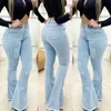 Fall Women Women But But Dżinsy Moda Slim Denim Flered Pants Street Casual Spoders S-3xl Drop 240311