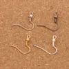 4Colors Copper Fish Clasps & Hooks 15mm 200pcs lot Polish Ear Earring Finding French Fishwire L3107281g