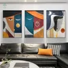 Dipinti Astratti Volti Stampa artistica Moderna geometrica Soggiorno Decor Tela Decorazione per interni347m