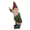 Resina impertinente jardim gnome estátua de natal vestir-se diy decoração decoração presente decorações 210804277x