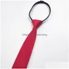 Cravates de cou 6x48cm Couleur unie pour hommes étudiants école d'affaires El Bank bureau cravate Party Club accessoires livraison directe mode Dhhrh