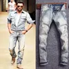 Jeans pour hommes Street Fashion Hommes Haute Qualité Rétro Bleu Clair Stretch Slim Fit Ripped Patch Designer Vintage Denim Pantalon