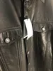 Genuine Leather Denim jacket type leather washed to make old leather thick and soft leather wide bat sleeve luxury high quality coat