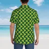 Męskie koszule zwykłe koniczyka Shamrock Beach koszulka Śliczna zielony liść letni mężczyzna vintage bluzki krótkie rękawy Harajuku niestandardowe topy majsterkowicz