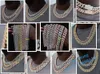 Rappeurs bijoux Gold plaqué 925 argent 3 rangées 14 mm 15 mm 18 mm 20 mm Moisanite Diamond Iced Out Collier de chaîne de liaison cubaine