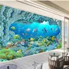 Anpassade tapeter för väggar 3D -tapeter för vardagsrum 3D Stereo Mural Beach Wallpapers TV Bakgrund Wall279s