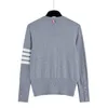 Women's Knits Tees High version TB mens and womens classic 4-Button cashmere wool cardigan sweater four bar lovers