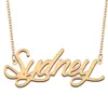 Sydney naam ketting aangepaste naamplaatje hanger voor vrouwen meisjes verjaardagscadeau kinderen beste vrienden sieraden 18k verguld roestvrij staal
