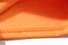 Tryckt fleece material män kvinnor svettbyxor elastisk midja rita sträng orange byxor i full längd