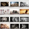 African Large Lion Leopard Animals Face Canvas Paintings Wall Art Posters And Prints Animals Lions Art Pictures For Living Room265q