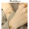 Bracelets à maillons Grier Ball Bracelet en acier inoxydable pour femmes Bracelets de perles fête de mariage quotidien bijoux fins mode petite amie cadeau en gros