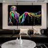 Sexy Mädchen Poster und Drucke Bunte Abstrakte Kunst Leinwand Malerei Moderne Kreative Leinwand Wandbilder für Wohnzimmer Decor291V