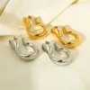 Boucles d'oreilles à tige en acier inoxydable, déclaration élégante, géométrique, Design inhabituel, grand pour femmes, étanche, plaqué or 18 carats, cadeau