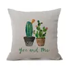 Oreiller créatif Cactus couverture plantes tropicales impression taie d'oreiller décoration De la maison taie d'oreiller Funda De Almohada