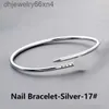 3.0mm İnce Tırnak Bilezik Tasarımcı Moda Unisex Gold Bangle Lüks Klasik Bilezikler Takı Sevgililer Günü Hediye CDRU