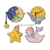 Cartoonaccessoires Prince Fox Email Pins Custom Moon Star Paper Boat Whale Broches Rapel Badges Sieraden Geschenk voor kinderen Vrienden Dro D OTI1H