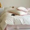 Bebê meninos meninas conjunto de cama urso coelho bordado criança algodão berço conjunto cama capa edredão fronha sem enchimento 240226