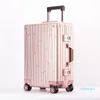 Walizki 20''24'pure aluminiowa walizka skorupowa na kółkach Bagaż bagażowy Mala Valise de Voyage Avec Roulettes