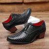 Sapatos de vestido Banquette High-Heel Mens Dressed Saltos Elegantes Criança Homens Preto Sapatilhas Esporte Super Confortável Superior