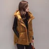 Damesjassen Gouden Fluwelen Vest Dames Korte Hoodie 2024 Herfst/Winter Koreaanse Versie Met Donskatoen Clip Vrouwelijke Vest jas