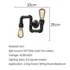 Wall Lamp American Creative Lamps Retro Loft Water Pipe Lights Bar Cafe Restaurant Pub Club Hall Aisle Industry Wind Stair Sconce 261Q