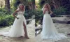 Limor Rosen robes de mariée de campagne d'été sur les épaules en dentelle robe de mariée boho pas cher dos nu fentes avant robes de mariée avec 2670481
