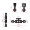 Brackets XILETU TMS2 Magic Arm Camera Mount Bracket Double Ball Head 360° Rotation for Camera Monitor Lights Recorders Microphone Audio