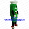 Maskot Kostümleri Yeşil Salatalık Cuke Cusumber Havlu Kabak LooFah Luffa Melon Maskot Kostüm Karikatür Karakter Grup Fotoğraf Oyunları ZX652