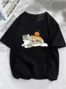 T-shirt Femme Funny Orange Cats Summer Femmes T-shirts Fille Animal Pet Love Style Court Sle Imprimer Vêtements de mode Fe Ladies Graphic Tee 240311