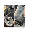 Jeans da uomo 2024 autunno e inverno in pile marchio di moda piedi sottili pantaloni spessi elastici