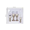 Bicchieri da vino 4 pezzi Abito da sposa Tostatura Torta Coltello Pala Set Bicchiere da champagne Bicchiere da whisky Szklanka Confezione regalo229p