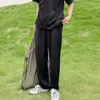 Spodnie męskie spodnie męskie hip -hop brązowy swobodny styl koreański sprzedaż lato harajuku stylowy workowate klasyczny trend modowy