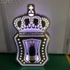 LED Moet Chandon Champagne Bottle Presenter VIP Service Tray Glowing Gold Crown Wine Glorifier for Nightclub Wedding Events Party