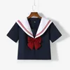 School Uniform Dress Cosplay Costume Japan Anime Girl Lady Lolita Japanese Schoolgirls Sailor Top Tie Pleated Skirt Outfit Women 240323