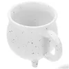 Canecas Copos de Água Tripé Copo de Caldeira Cerâmica Latte Caneca Abóbora Copos de Leite Presente de Halloween Café Branco Entrega Home Jardim Cozinha Otkcz