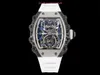 2024 New Mens Watch RM21-01 Tourbillon movement Carbon fiber case 214 material base rubber strap sapphire crystal glass waterproof highgradewatch