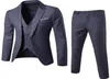 BlazerPantVest 3PcsSet Dark Grey Suits Slim Wedding Set Classic Blazers Male Formal Business Dress Suit Male Terno Masculino3549103