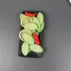 Decorazione per feste Fette di cetriolo simulato Forniture per strumenti di visualizzazione modello di verdure finte 10 pezzi / pacco