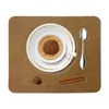 Pillow Prosub Colorful Pu Leather Sublimation Blank Place Mat 19X23Cm Custom Printing Heat Resistant Table Placemat