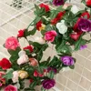 Dekorative Blumen, 2,3 m, künstliche Rosenrebe, Seidenblume, DIY, Heimdekoration, Hochzeitsdekoration, Gartenbogen, Weihnachten, Rattan, 42 Knospen