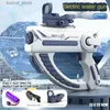 Gun Toys Electric Automatyczne przechowywanie wody Przenośna letnia plaża na świeżym powietrzu Fight Water Gun Electric Children Game Fantasy Toys L240311