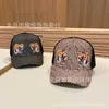 Casquettes de baseball Designer Summer Net Hat Sun Protection Sun Shading Casquettes de baseball pour hommes et femmes double lettre de tigre imprimé graffiti version coréenne casquette de bec de canard