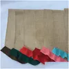 Keepsakes tomt säckväv flagga diy jute ruffles trädgård flaggor bärbara banner påskdekorationer 14 färger dhw321 droppleverans baby barn otm1p