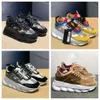 TOP Kwaliteit Italië Chain Reaction schoenen vrijetijdsschoenen designer sneakers Platform Reflecterende Hoogte Drievoudig Zwart Wit Meerkleurig Suède Mode Luxe Trainers doos