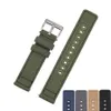 Bracelets de montre Bande de toile en tissu EACHE avec barre à ressort à dégagement rapide Noir Vert Gris Kaki Bleu 20 mm 22 mm 269A
